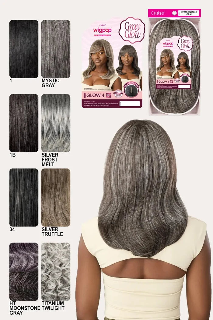 OUTRE WIG POP GRAY FULL WIG - GLOW 4 OUTRE