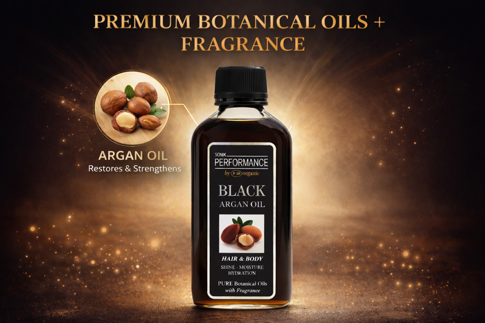 P+50 Sonik Performance Black Argan Oil 125ml | Hydrating Hair & Skin Oil for Shine, Growth & Repair | Lightweight Nourishing Oil UK