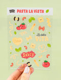 Pasta la Vista clear Sticker sheet