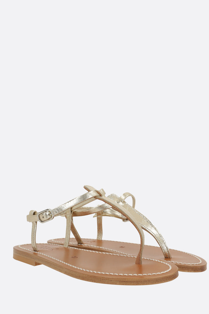 Picon thong sandal in laminated leather