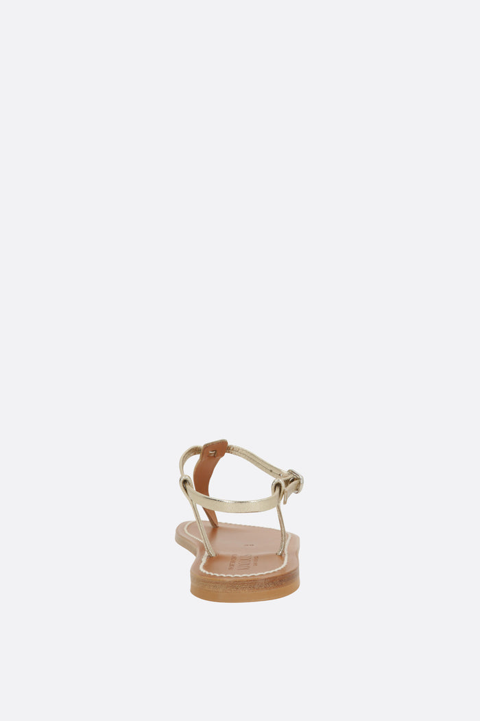 Picon thong sandal in laminated leather