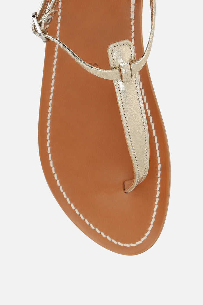 Picon thong sandal in laminated leather