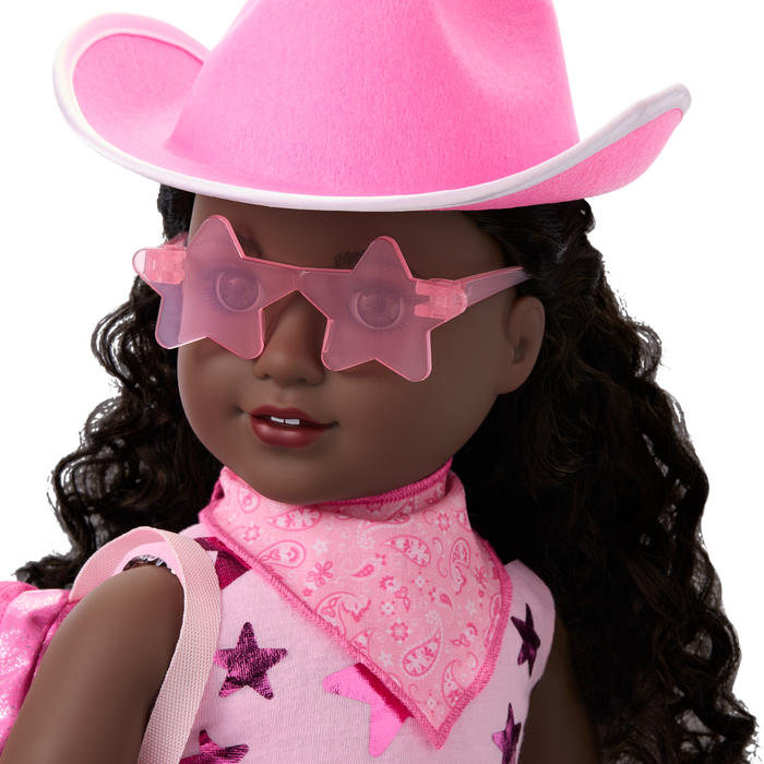 Pink Spotted Cow Backpack & Accessory Set for 18-inch Dolls