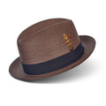 Pinzano Brown Homburg Milan Straw Hat