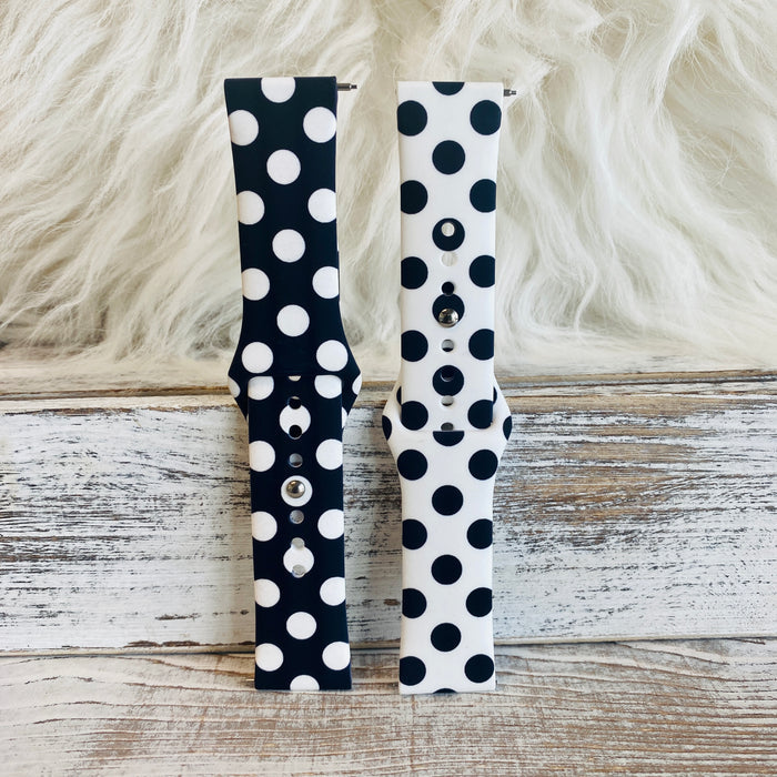Polka Dot Print Silicone Band For Fitbit Versa 1/2 Multiple Colors Available