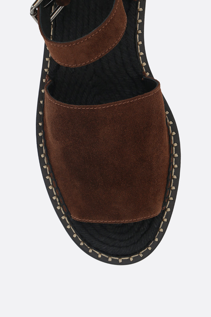 Polly flat sandals in suede
