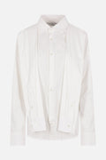 poplin shirt with decorative sleeves