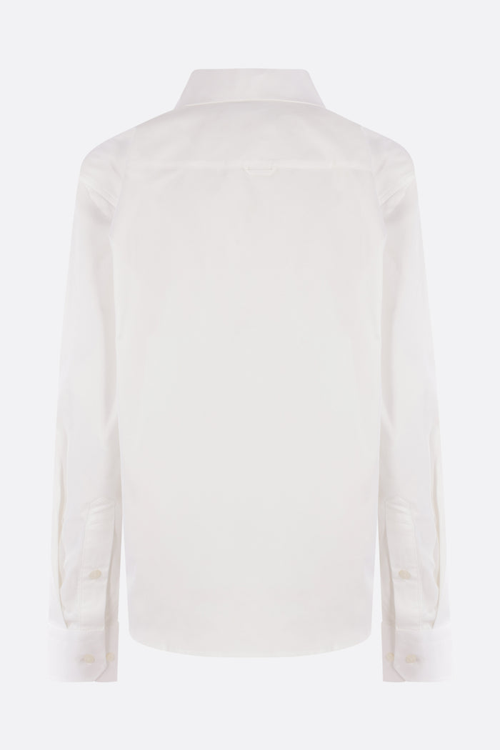 poplin shirt with decorative sleeves