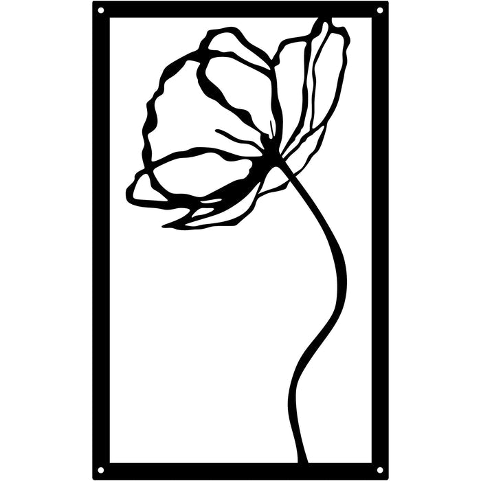 Poppy Flower, SunCatcher Acrylic Wall Art Design-0