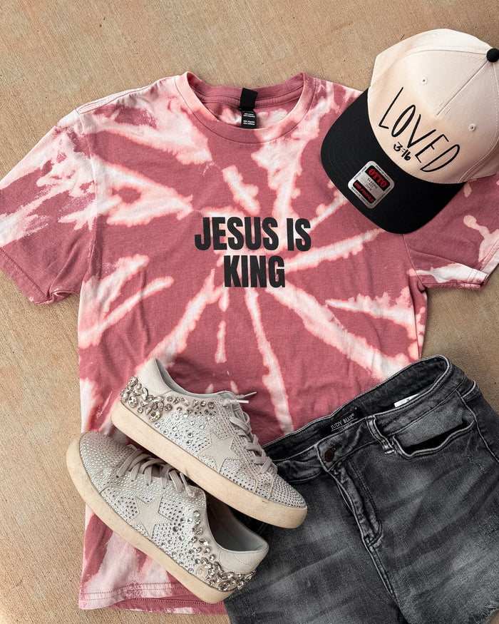 PREORDER: Jesus Is King Tee | Distress Wash //free ship today // CLOSES 8/28/26