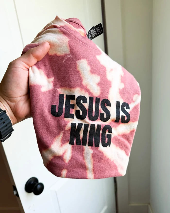 PREORDER: Jesus Is King Tee | Distress Wash //free ship today // CLOSES 8/28/26