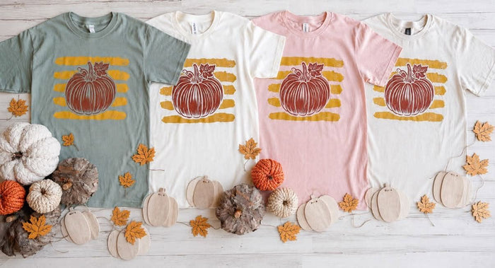 PREORDER: Stripe Pumpkin Tee //ships in about 2 weeks