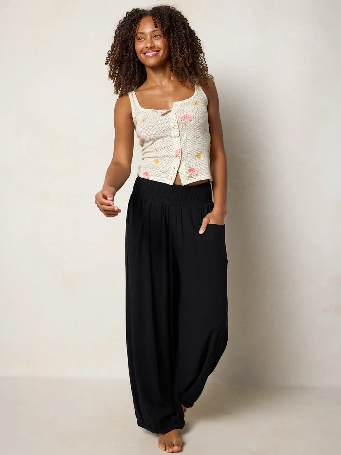 Pretty Pointelle Tank - Cream Prairie Dot-view 5