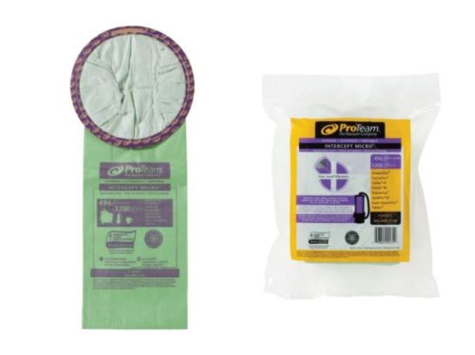 ProTeam Tailvac Backpack Micro Filtration 6 qt / 6.6 L, Paper Bags 10Pk OEM Part 100431