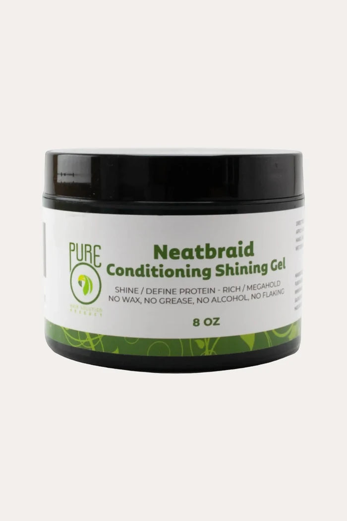 PURE O NEAT NEATBRAID CONDITIONING SHINING GEL - MEGA HOLD BRAIDING GEL PURE O NEAT