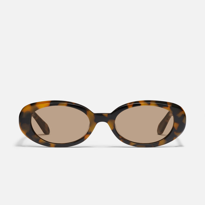QUAY Felt Cute Sunglasses - Pebble Tort/Tan