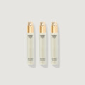 Three Glass 10ml Atomiser Refill Vials with Gold Caps - Front View | Creed Fragrances