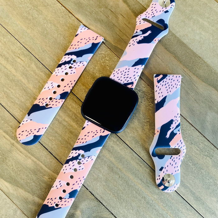 Quicksand Print Silicone Band For Fitbit Versa 1/2