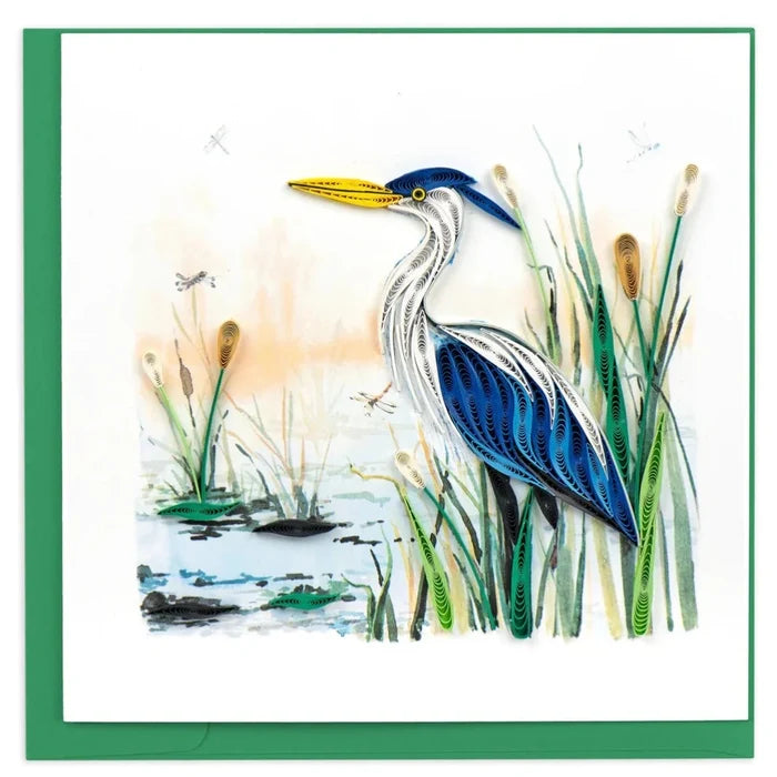 QUILLING CARD - Great Blue Heron