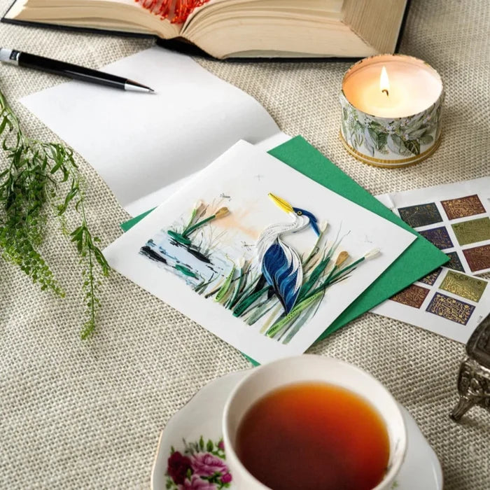 QUILLING CARD - Great Blue Heron