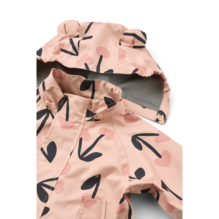 Liewood - Rainwear Set - Manu - Mega Cherry Heart/Rosey Mix - Jacket/Details