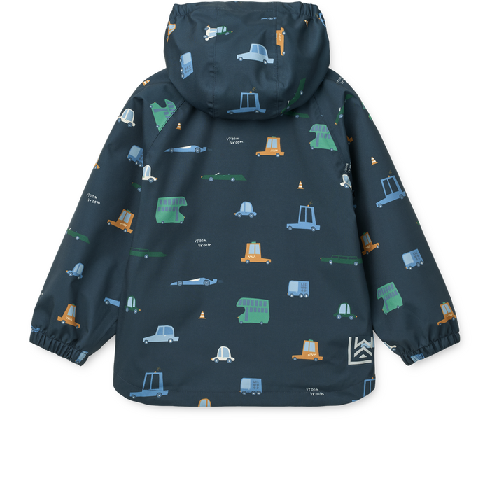 Liewood - Rainwear Set - Pedia - Cars/Classic Navy - Top/Bottom