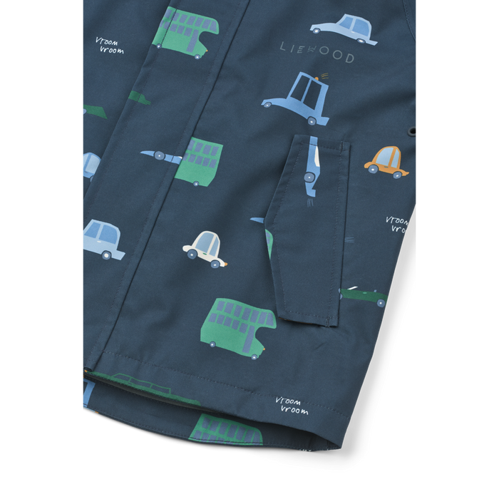 Liewood - Rainwear Set - Pedia - Cars/Classic Navy - Pocket
