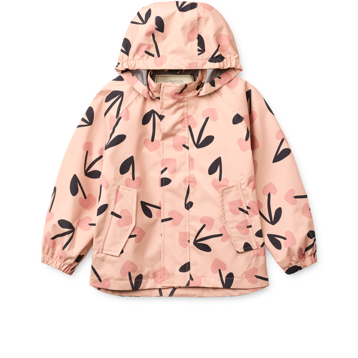 Liewood - Rainwear Set - Pedia - Mega Cherry Heart/Rosey Mix - Top/Front