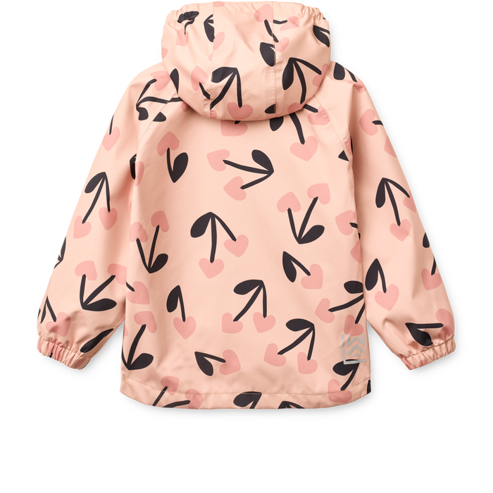Liewood - Rainwear Set - Pedia - Mega Cherry Heart/Rosey Mix - Top/Back