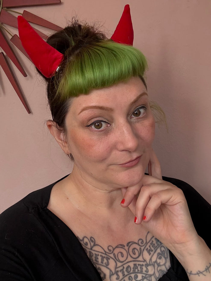 Devil horn hair clips