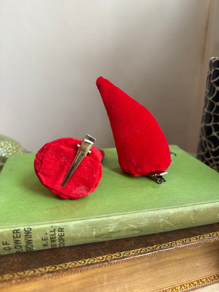 Red Velvet Devil Horns (Hair Clips)