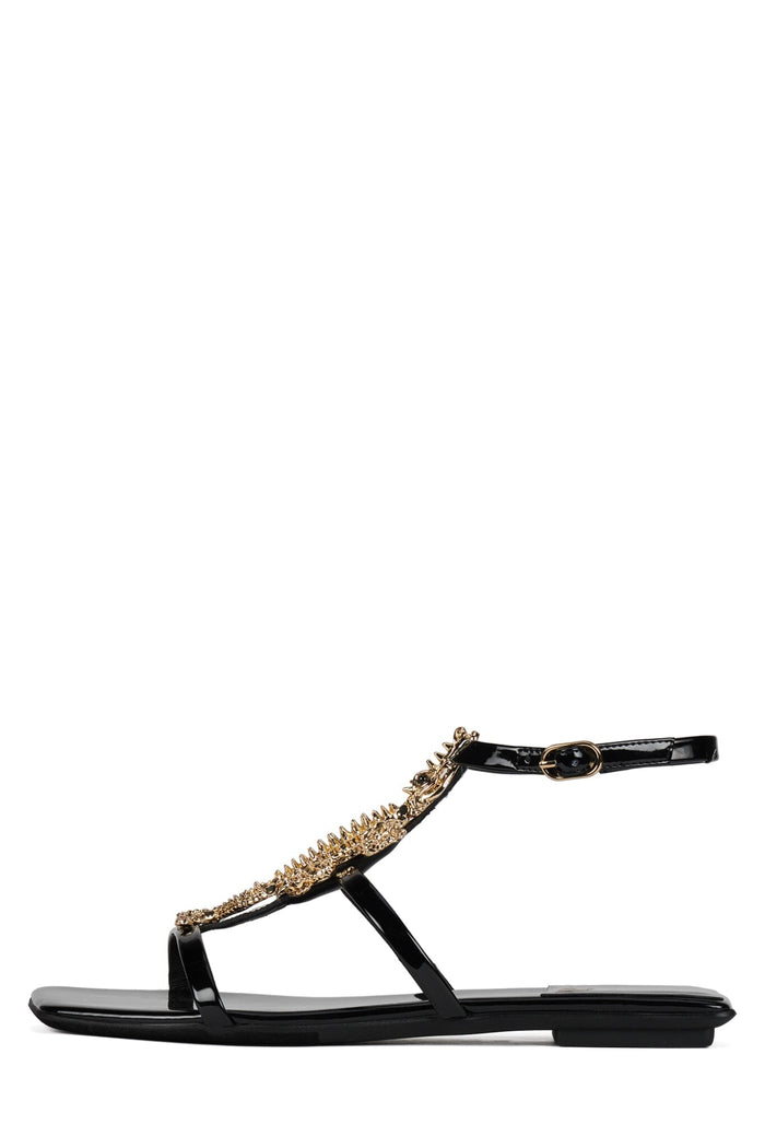 REPTILIAN Black Patent Gold