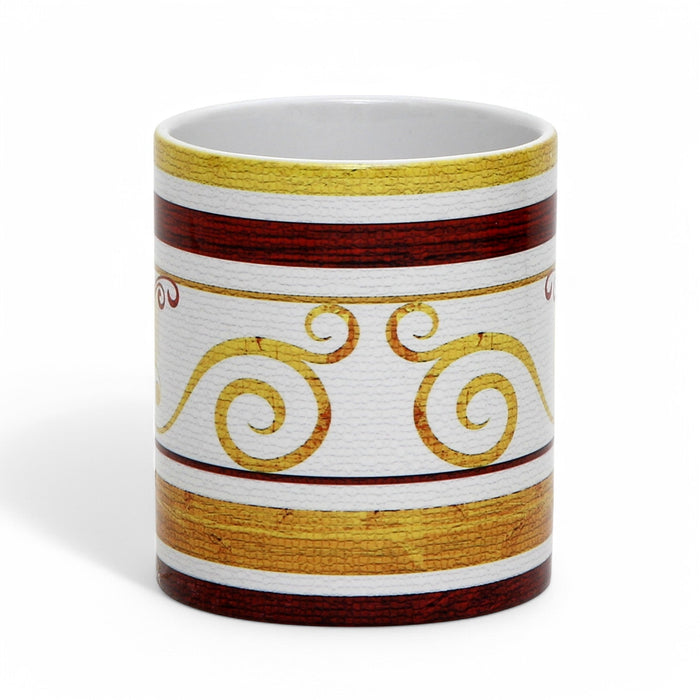RICCO ITALIA PALIO: Ricco Italia Mug White Handle - by Mario Bruno (Design 6405)