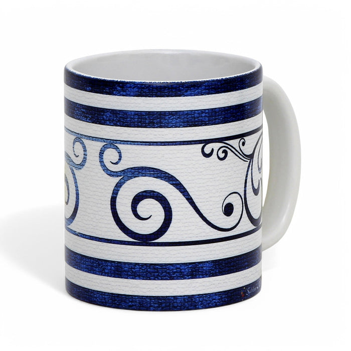 RICCO ITALIA PALIO: Ricco Italia Mug White Handle - by Mario Bruno (Design 6409)
