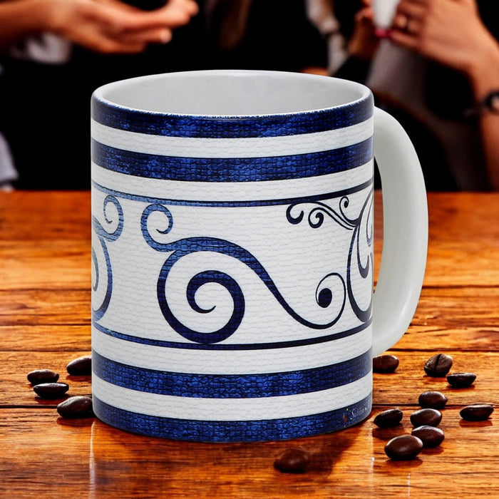 RICCO ITALIA PALIO: Ricco Italia Mug White Handle - by Mario Bruno (Design 6409)