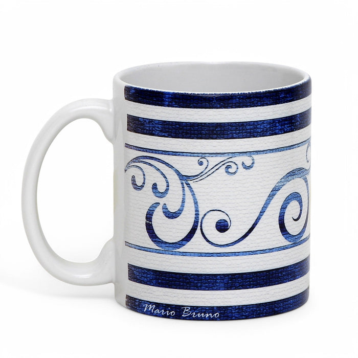 RICCO ITALIA PALIO: Ricco Italia Mug White Handle - by Mario Bruno (Design 6409)