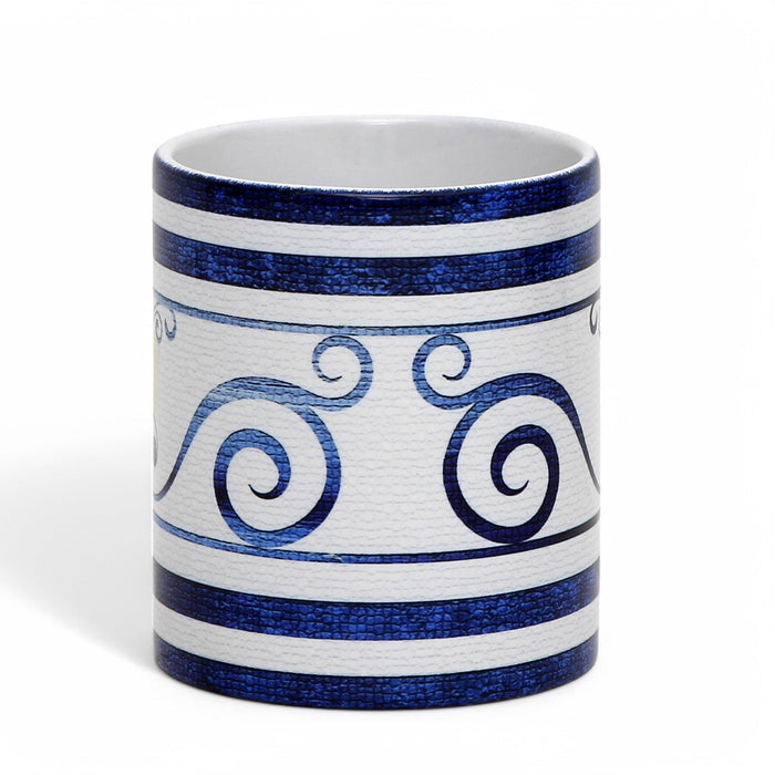 RICCO ITALIA PALIO: Ricco Italia Mug White Handle - by Mario Bruno (Design 6409)
