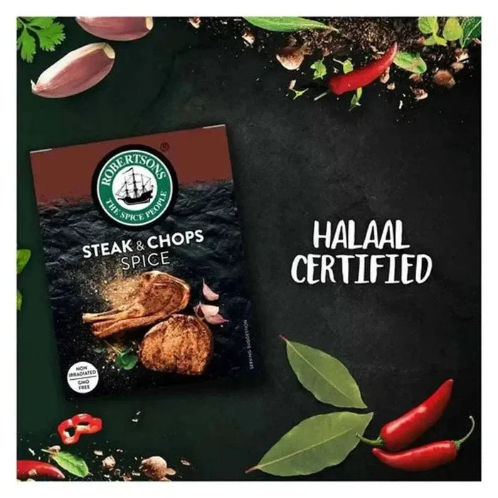 Robertsons Refill Steak & Chop 160g spice blend with natural herbs and spices for steak and chops