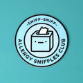 Robot Dance Battle 'Allergy Sniffles Club' Vinyl Sticker