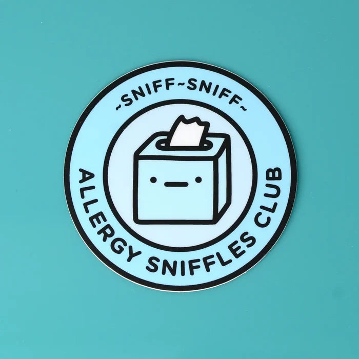 Robot Dance Battle 'Allergy Sniffles Club' Vinyl Sticker