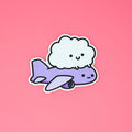 Robot Dance Battle Cloud Plane Vinyl Sticker