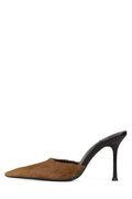 ROBYN-F2 Jeffrey Campbell Stiletto Mule Heeled Mule Black Brown