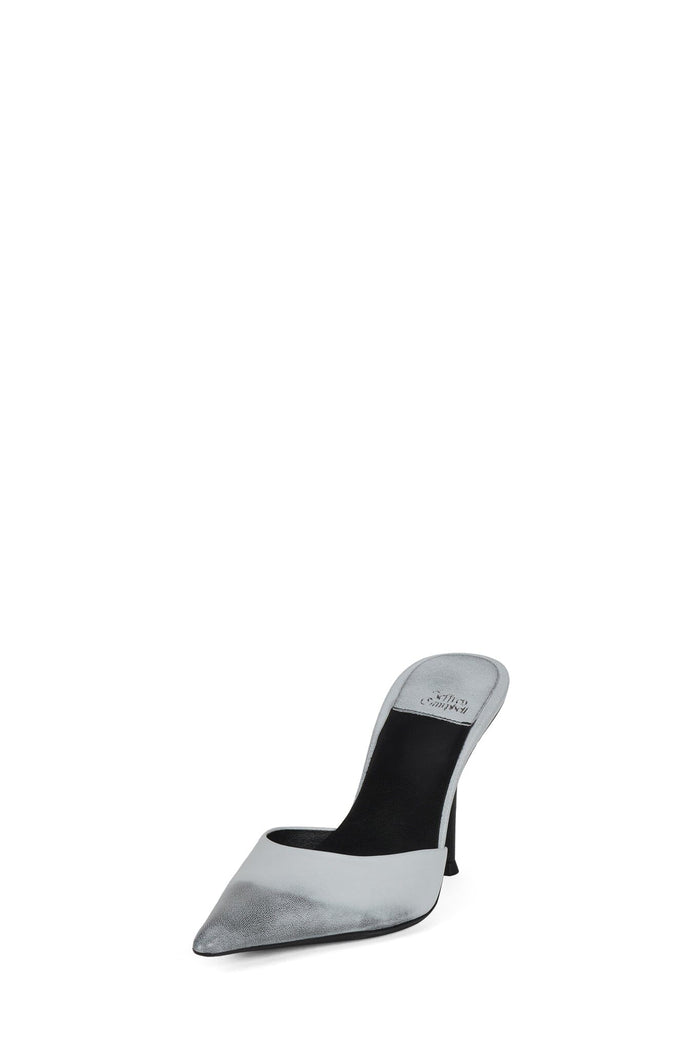 ROBYN Jeffrey Campbell Heeled Mule White Ruboff _hover