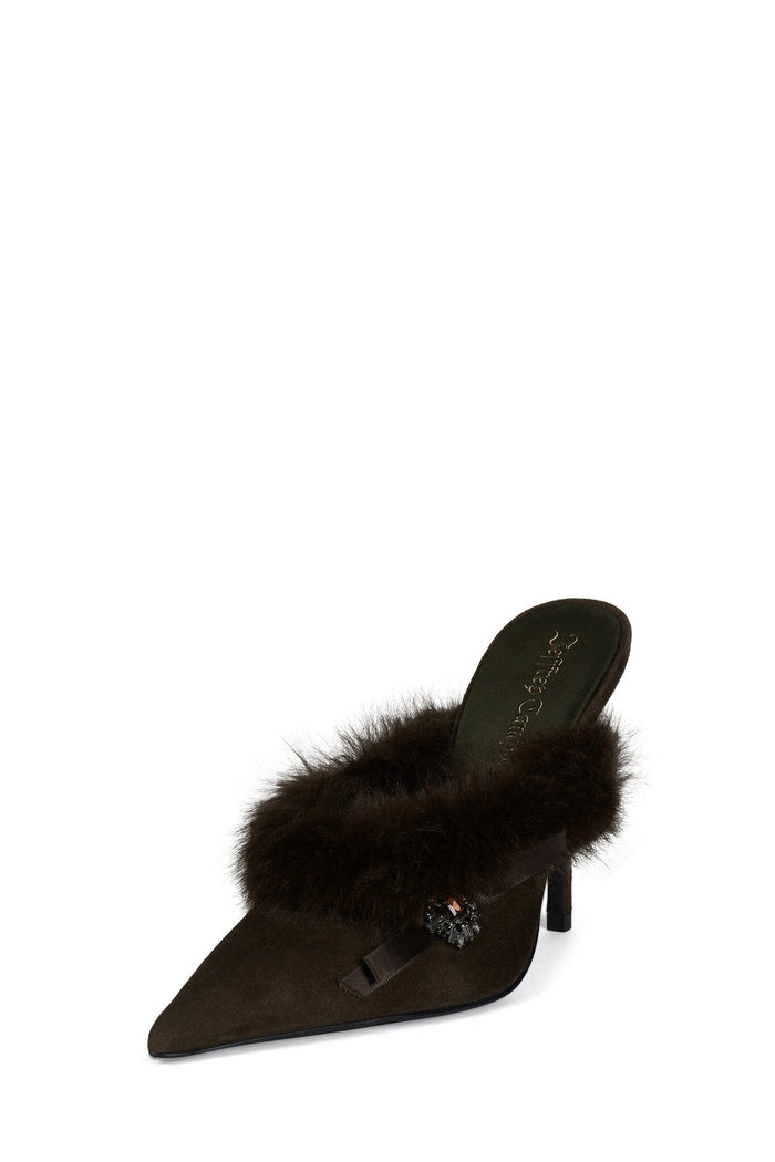ROCOCO-HI Jeffrey Campbell Heeled Mule Brown Suede Combo
_hover