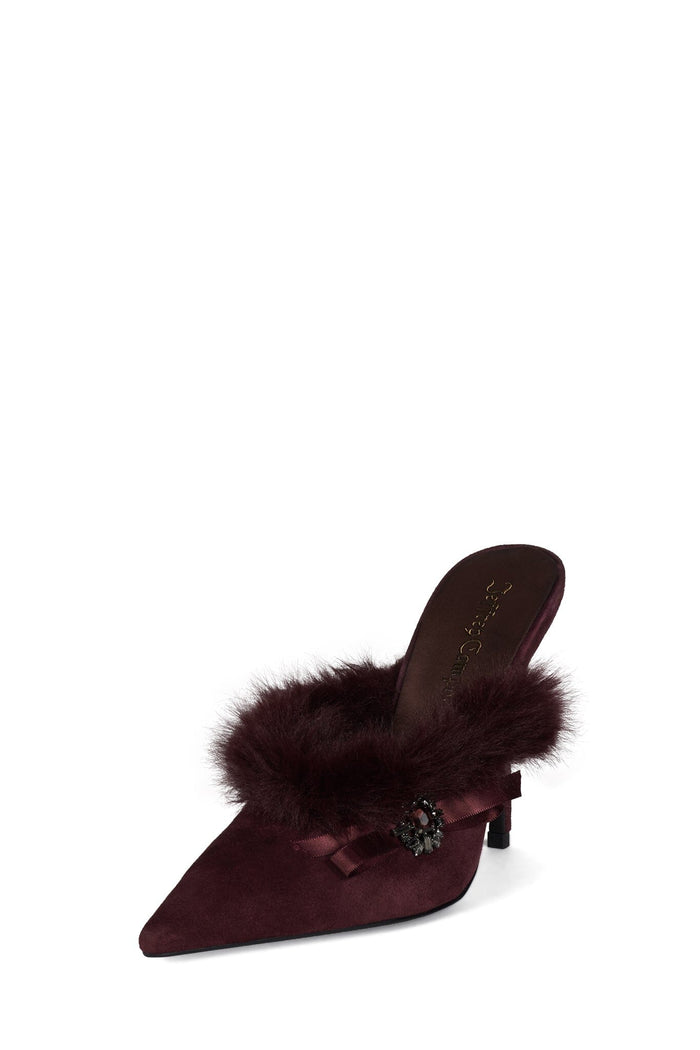 ROCOCO-HI Jeffrey Campbell Heeled Mule Wine Suede Combo
_hover