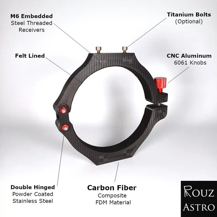 Rouz Astro Lightweight iOptron 150 Maksutov Tube Rings