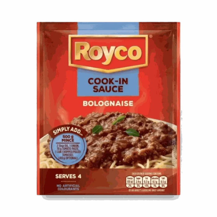 Royco Cook in Sauce Bolognaise 37g pack for quick and flavorful bolognaise sauce