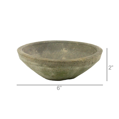 Rustic Terra Cotta Bowl | Moss Grey - Magnolia Lane co. Home + Garden + Gift
