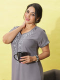 French Silver Nighty For Women