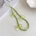 Sage Bow Sweetie Fancy Phone Charm â Sage Bow Sweetie Phone Charm - Sage Green & Bow Beaded Phone Wrist Strap Sweet, sage, and seriously cute!